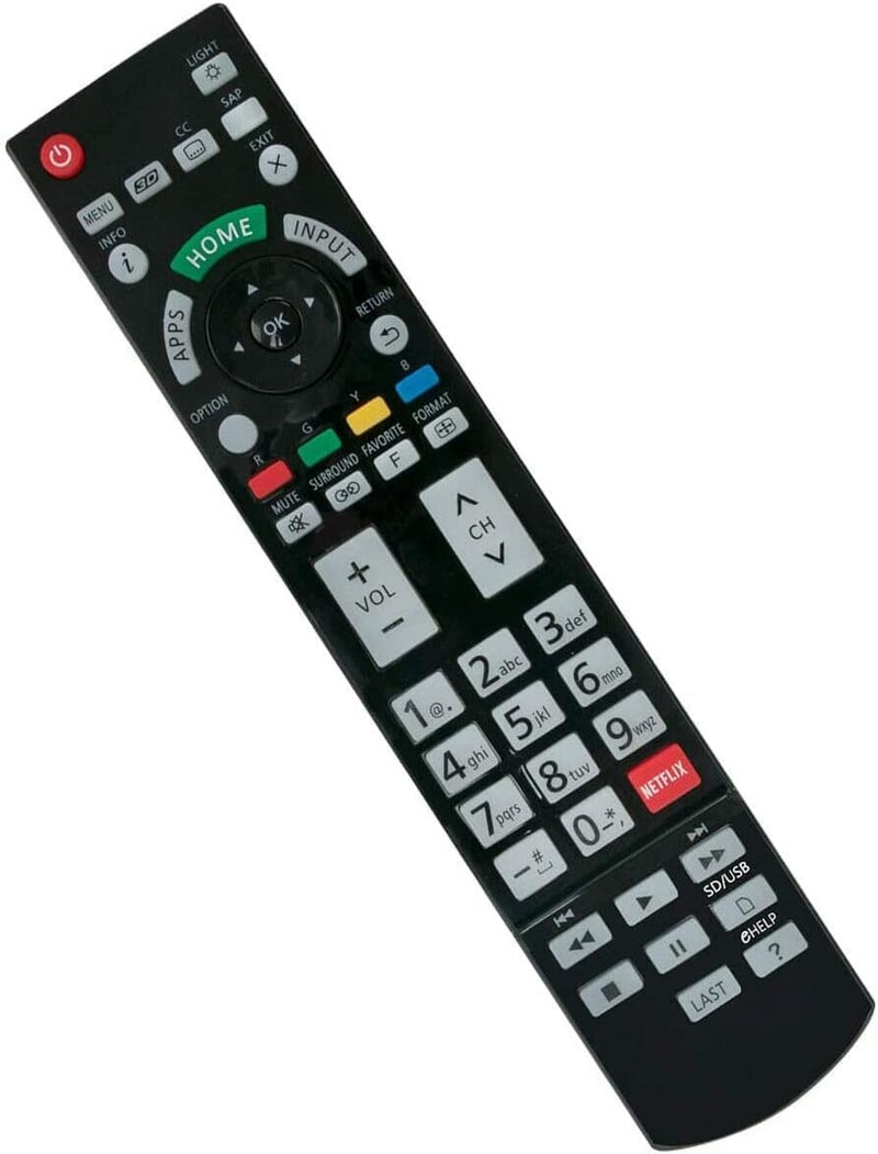 BOMAZ Replacement Remote Controller use for TC-P42X5 TC-P50U50 TC-P50X5 TC-55CX800 TC-65CX850 Panasonic HD TVs - Image 1